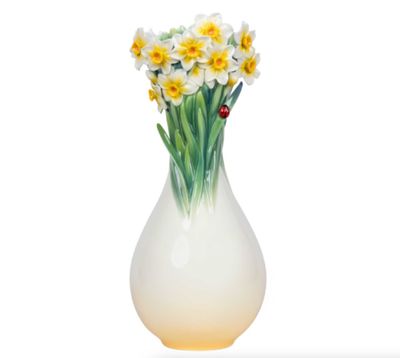 Franz Porcelain Lucky And Fragrant: Daffodil Porcelain Porcelain Vase, MPN: FZ03978