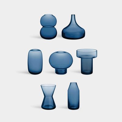 Orrefors Midsummer Vases Mini Midnight Blue 7-Pack 6722408, 7321646115648