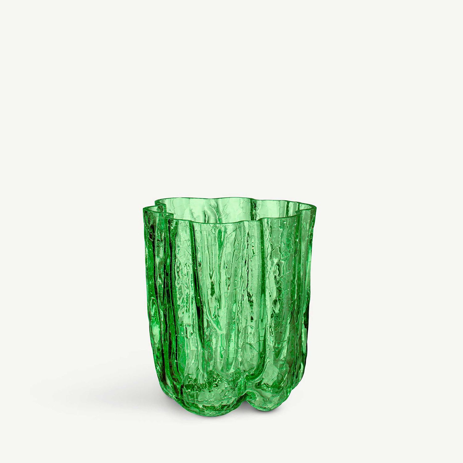 Kosta Boda Crackle Vase Dark Green Small 7042516, 7321646116409