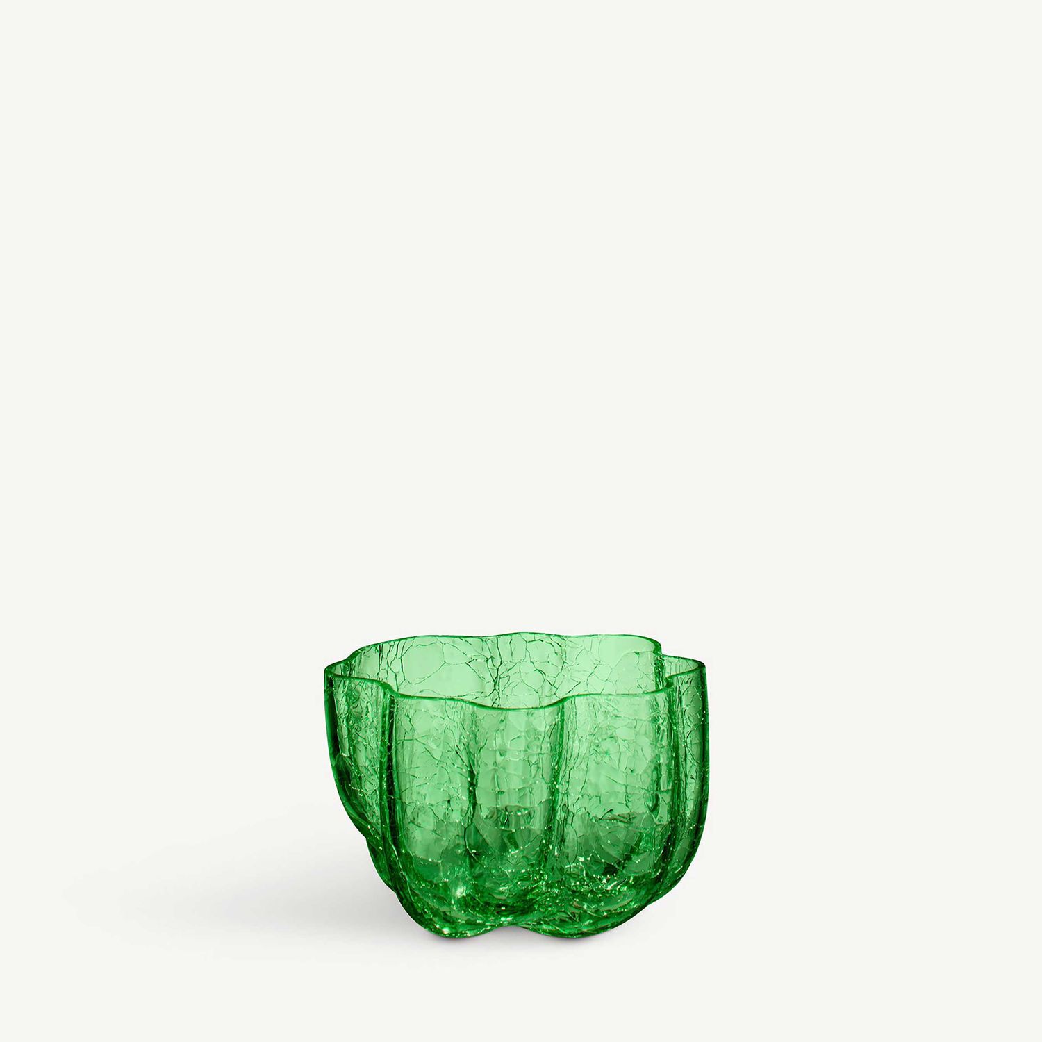 Kosta Boda Crackle Bowl Votive Dark Green 7062508, 7321646116386