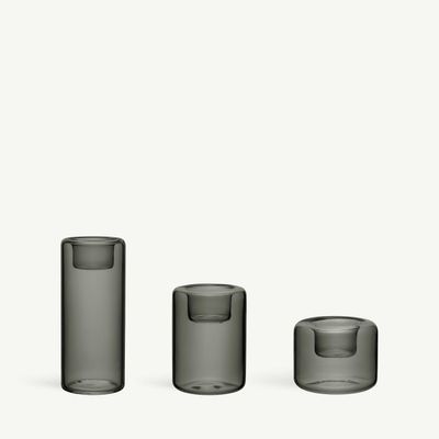 Kosta Boda Happy Votive Gray Set of 3 7062516, 7321646119431