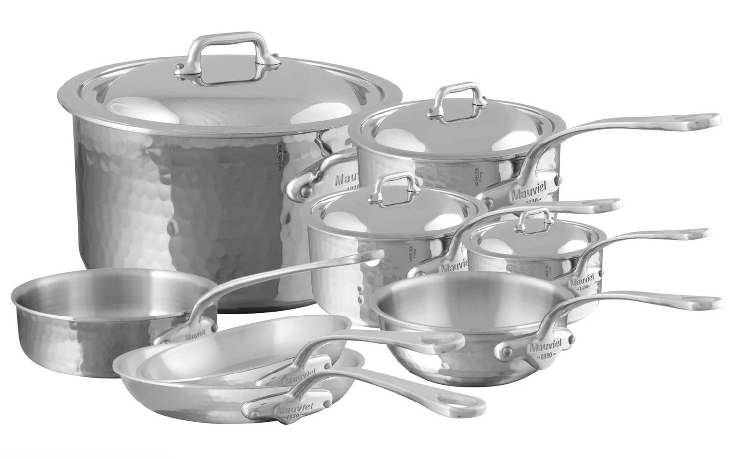 Mauviel M-Elite 12 Piece Cookware Set Hammered 527204,