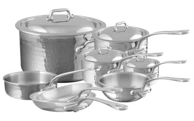 Mauviel M-Elite 12 Piece Cookware Set Hammered 527204,