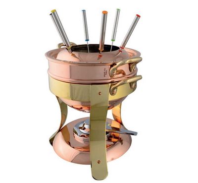 Mauviel Service en salle Fondue Pot 9 x 8.6 Inch 271901, 3574902719010