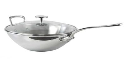Mauviel M-Cook Wok W/Gl And Long Handle 12 1/2 Inch 523632, 3574905236323