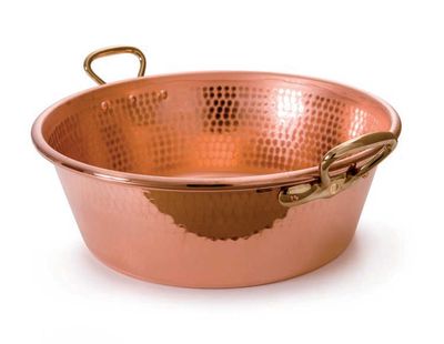 Mauviel M-Passion Hammered Copper Jam Pan 14 Inch 219336, 3574902193360