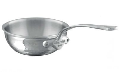 Mauviel M-Elite Curved Splayed Sautepan with Loop 6 1/4 Inch 527617, 3574905276176