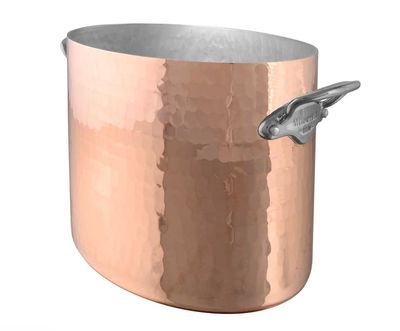 Mauviel M-30 Hammered Copper Champagne Bucket with Cast Stainless Steel Handles 7.2-Qt 270901, 3574…