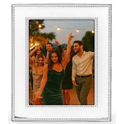 Cunill America Double Bead Wide 8 x 10 Inch Picture Frame .925 Sterling, MPN: 100080