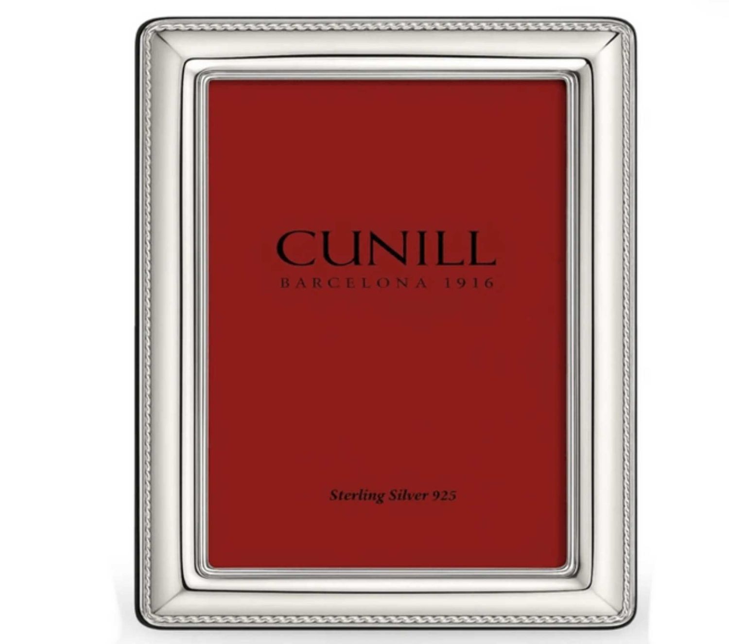 Cunill America Cord 8 x 10 Inch Picture Frame .925 Sterling, MPN: 4080
