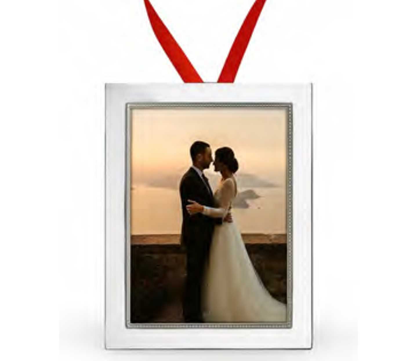 Cunill America Tiffany Bead 2.5 x 3.5 Inch Ornament Picture Frame with 2 Backs .925 Sterling, MPN: …