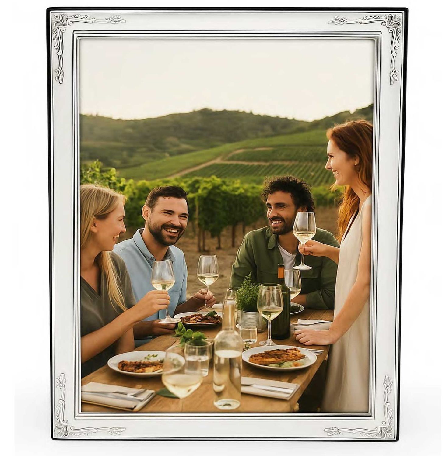Cunill America Vineyard 8 x 10 Inch Picture Frame .925 Sterling, MPN: 80780