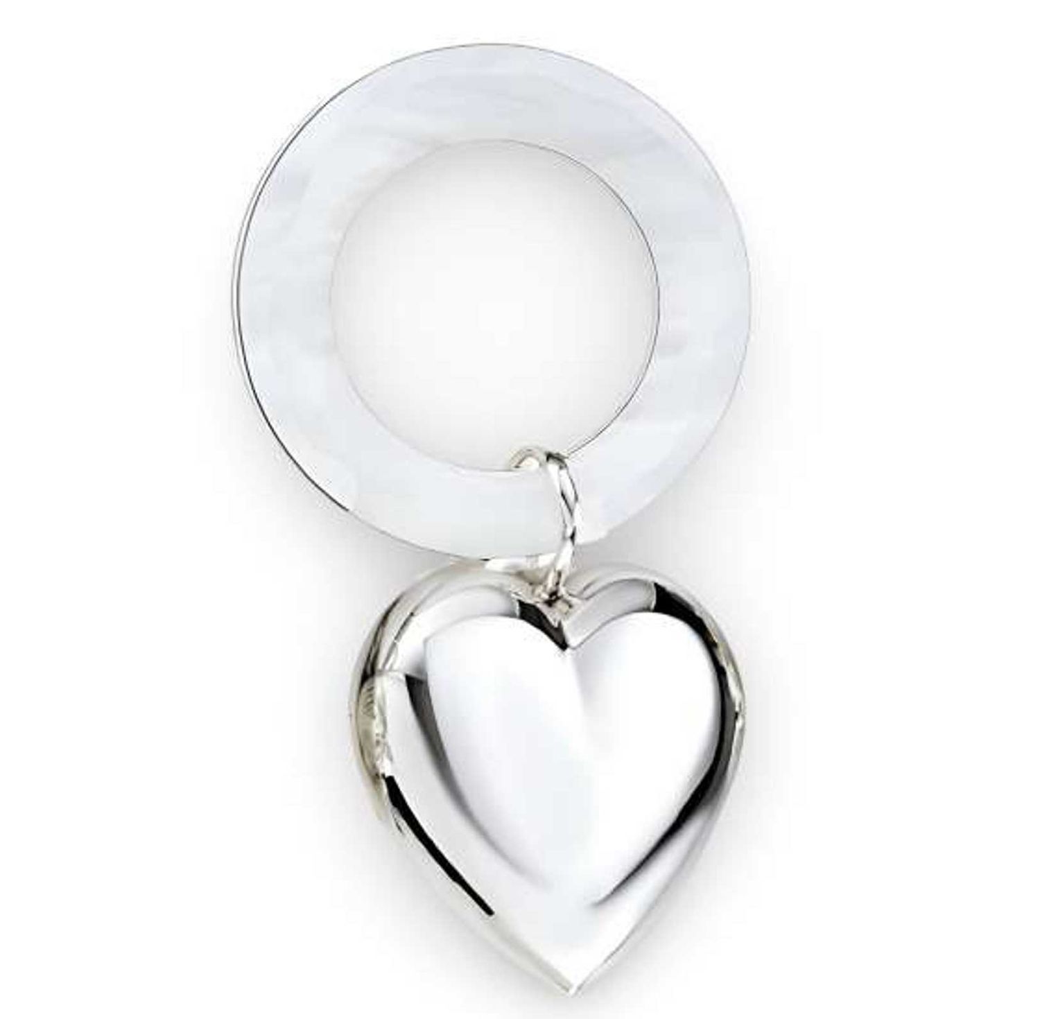 Cunill America Heart Teething Rattle .925 Sterling, MPN: 200081