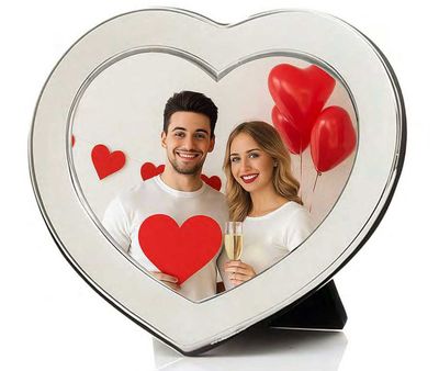 Cunill America Tiffany Heart 5 x 7 Inch Picture Frame .925 Sterling, MPN: 9357