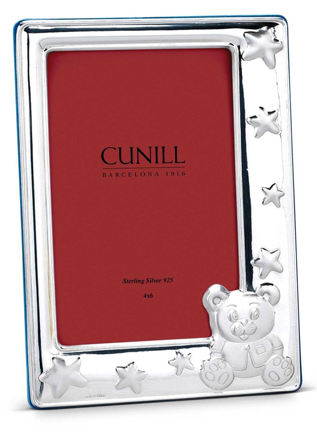 Cunill America Teddy Stars 4 x 6 Inch Picture Frame .925 Sterling, MPN: 33946