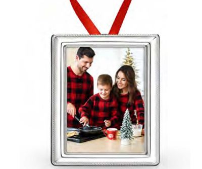 Cunill America Cord 2.5 x 3.5 Inch Ornament Picture Frame with 2 Backs .925 Sterling, MPN: 4023O
