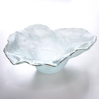 Annieglass Water Sculpture Bowl 28 x 20 x 8.5 Inch, F520G, 690432520216