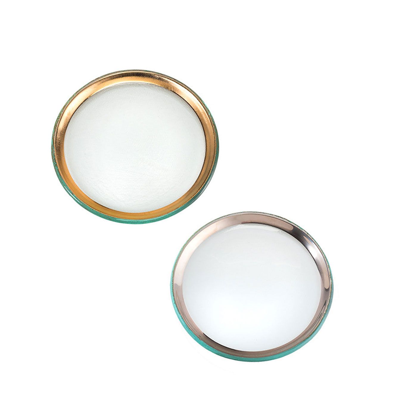 Annieglass Roman Antique Platinum Hors d'Oeuvre Plate 6 Inch, P099, 690432557120