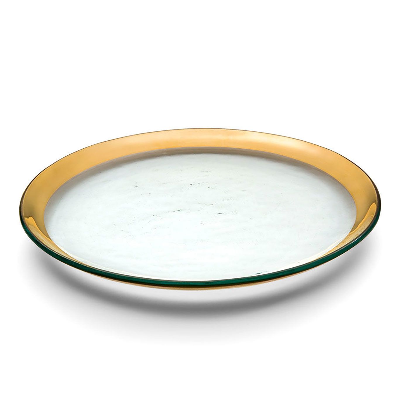 Annieglass Roman Antique Platinum Buffet Plate 12 Inch, P109, 690432109121