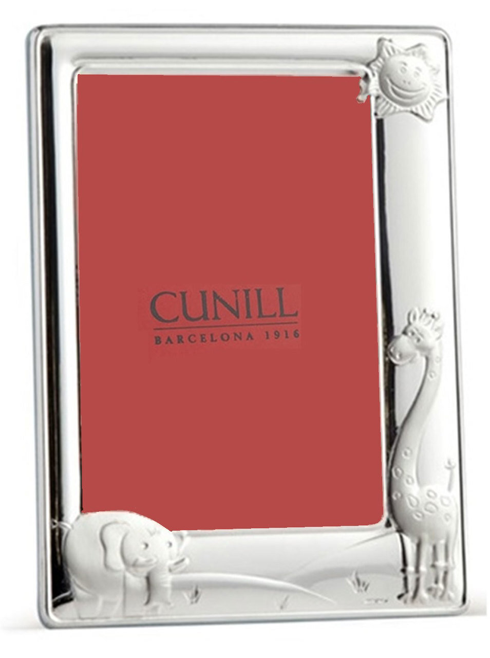 Cunill America Sunny Zoo 4 x 6 Inch Picture Frame pink back - Sterling Silver, MPN: 33646P