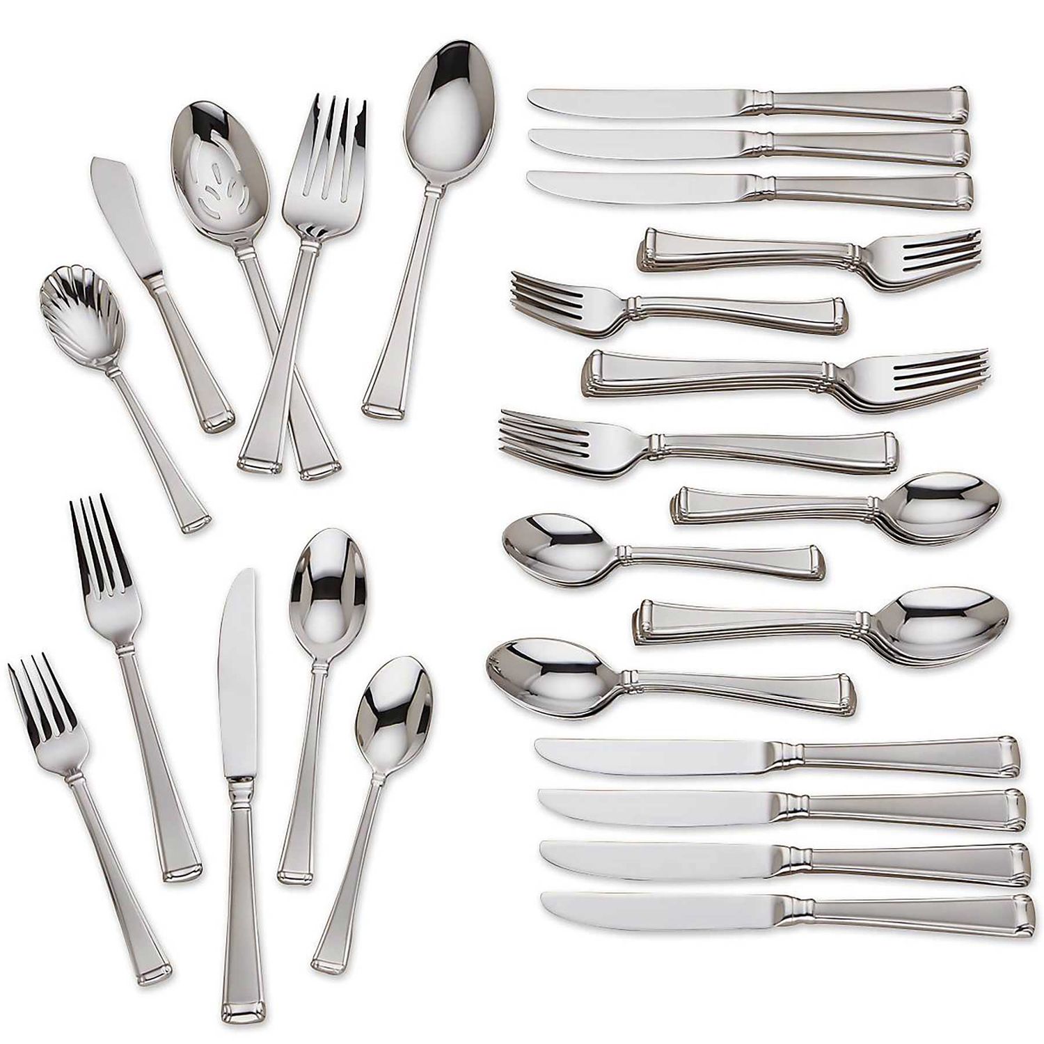 Gorham Column Frosted 45-Piece Flatware Set 846852 070357526812