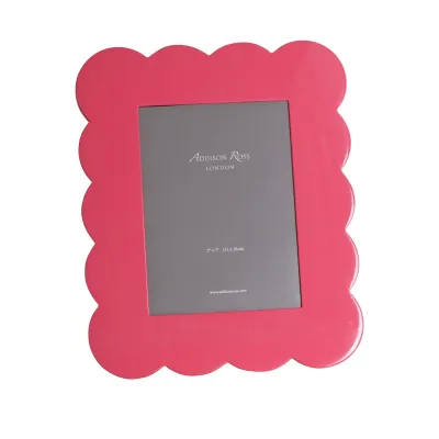 Addison Ross Pink Scalloped Lacquer Photo Frame 5 x 7 Inch Lacquer FR11003