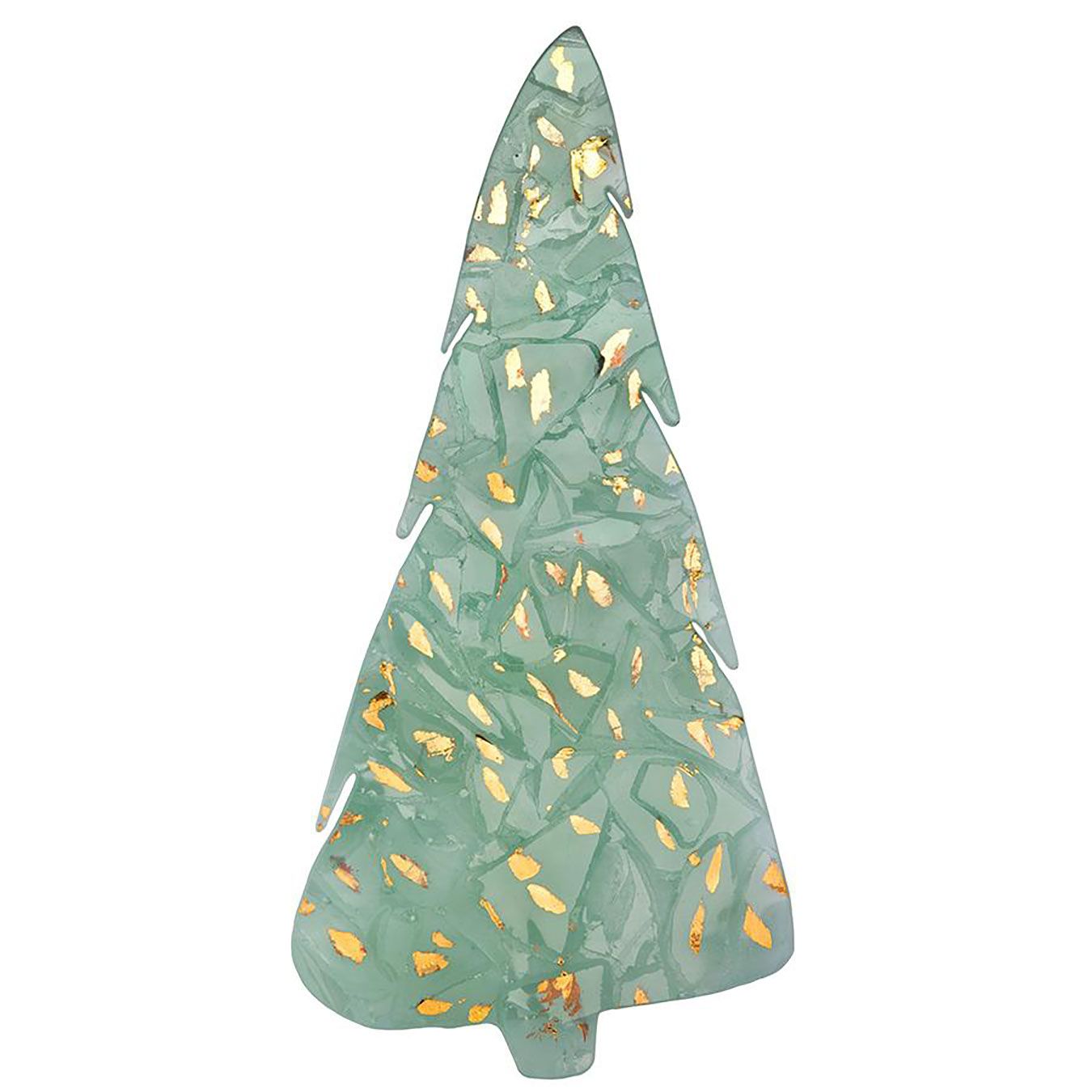 Annieglass Holiday Tree Platter 16 x 8 Inch, EL103, 690432103556