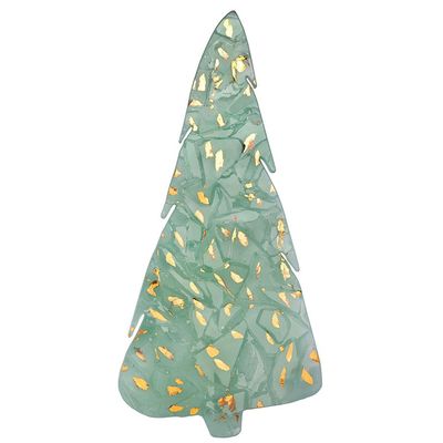 Annieglass Holiday Tree Platter 16 x 8 Inch, EL103, 690432103556