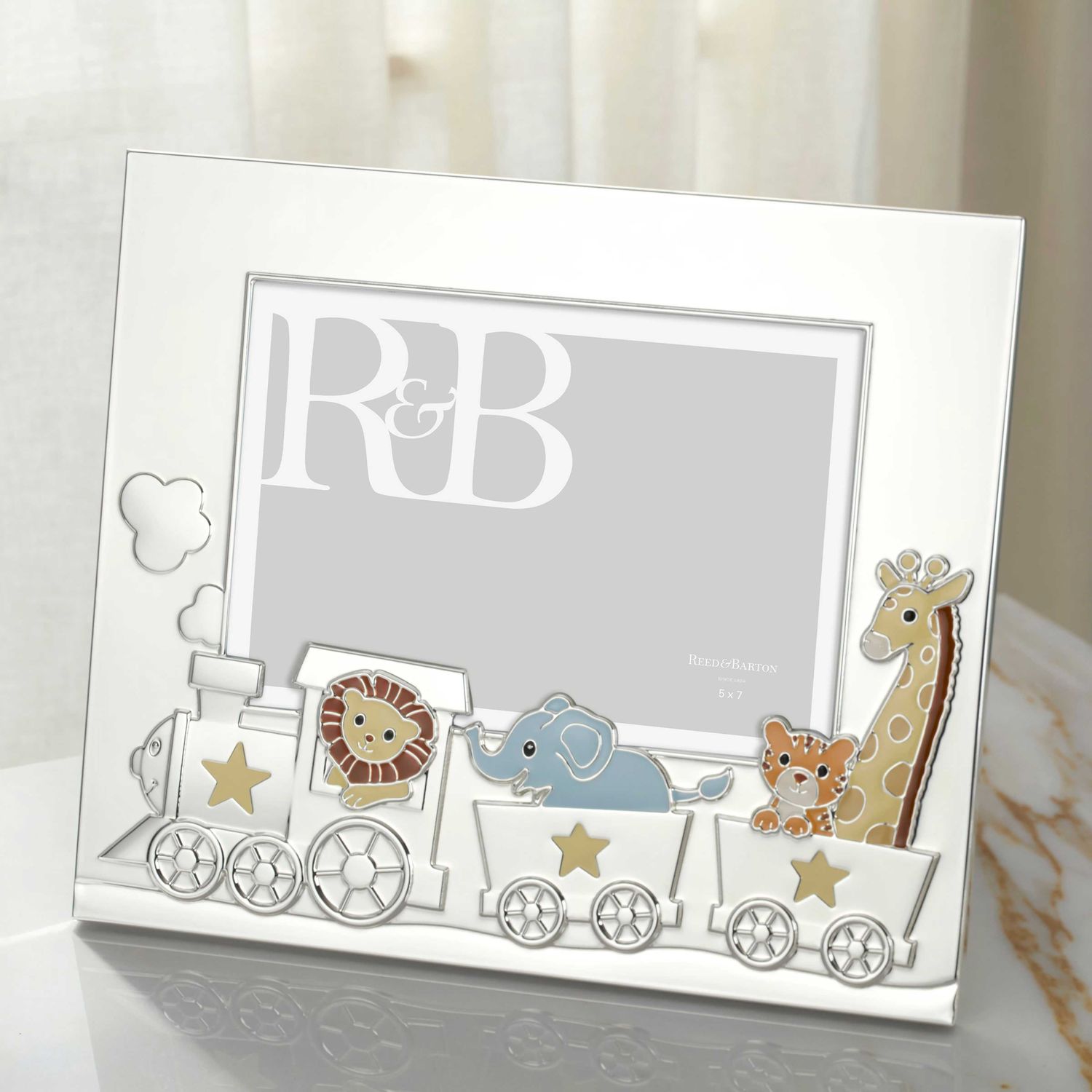 Reed and Barton Animal Train Silverplate 5 x 7 Inch Picture Frame 897383 735092269980