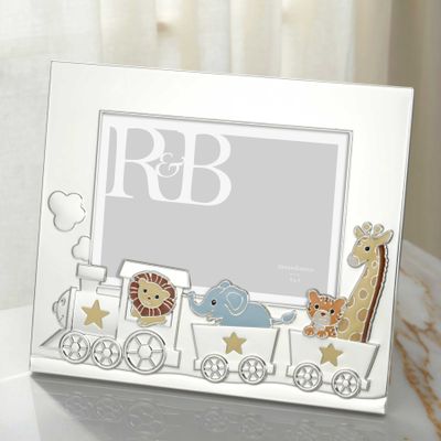 Reed and Barton Animal Train Silverplate 5 x 7 Inch Picture Frame 897383 735092269980