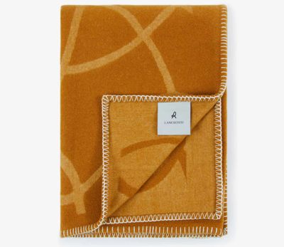 Lanerossi Sydney Plaid in Pure Merino Wool Throw Ocra