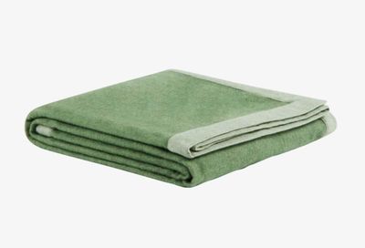Lanerossi Afrodite Blanket in Pure Merino Wool Queen Verde