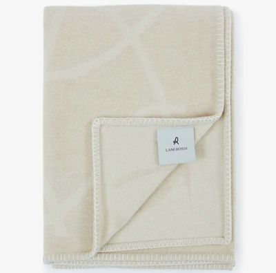 Lanerossi Sydney Plaid in Pure Merino Wool Throw Beige