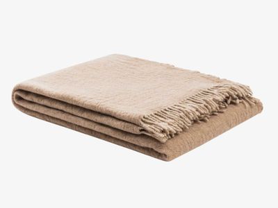 Lanerossi Dioniso Throw in Pure Extra-fine Merino Wool Throw Beige Chiaro