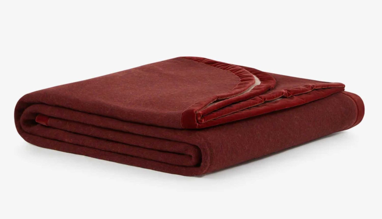 Lanerossi Thermocoperta Color Blanket in Pure Wool Bordeaux
