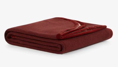 Lanerossi Thermocoperta Color Blanket in Pure Wool Bordeaux