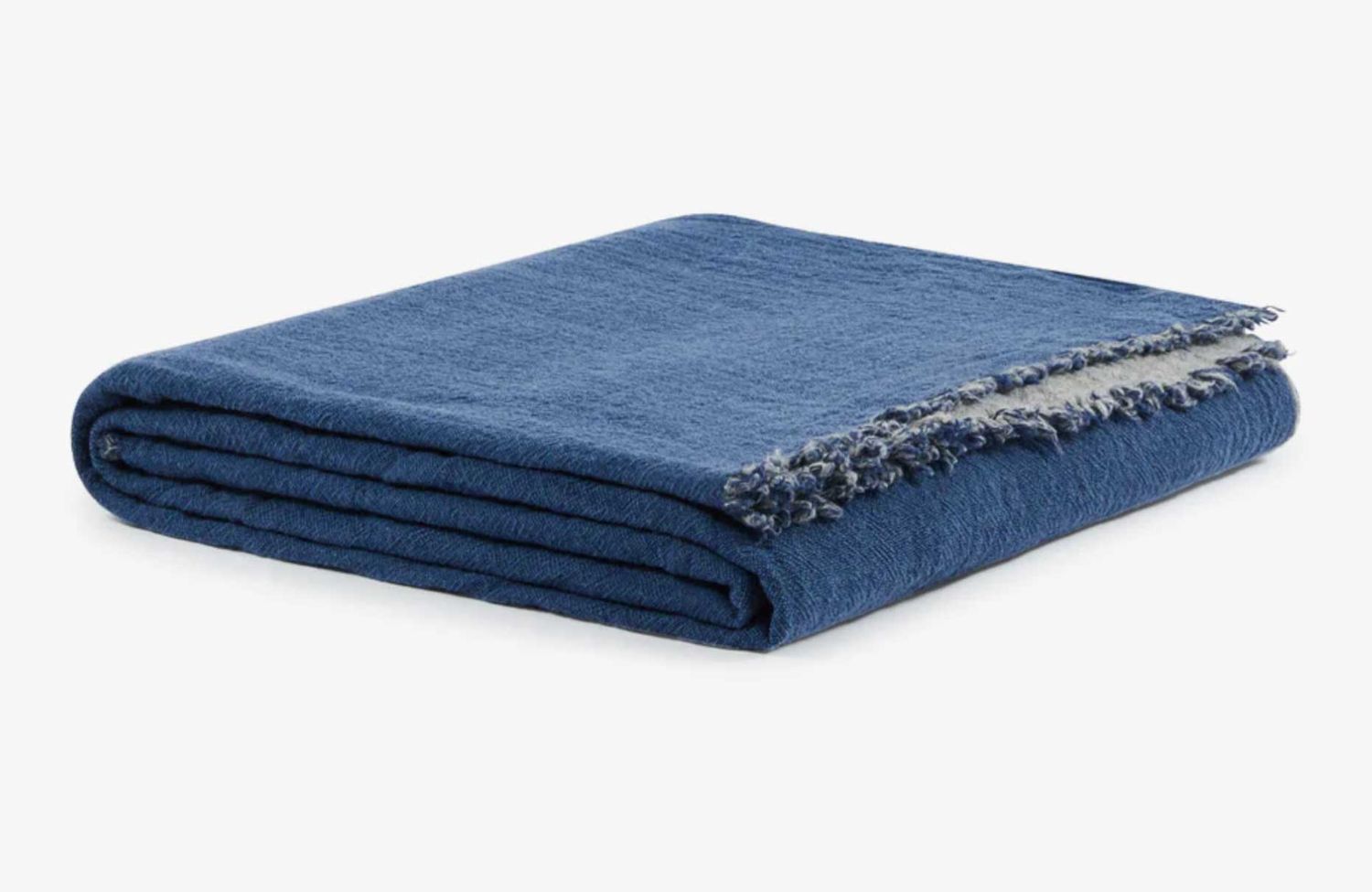 Lanerossi Venere Blanket in Pure Merino Wool Blu