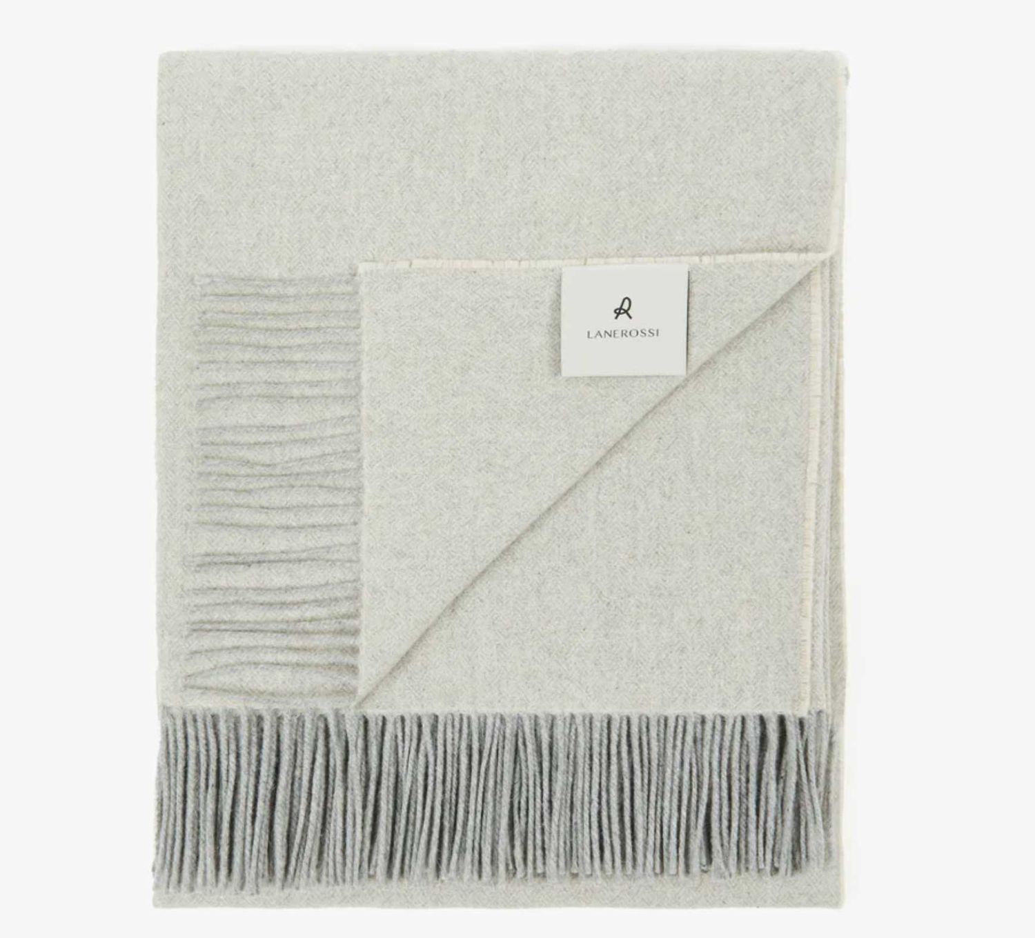 Lanerossi Cassiopea Throw in Extra-fine Merino Wool and Cashmere Throw Ecru
