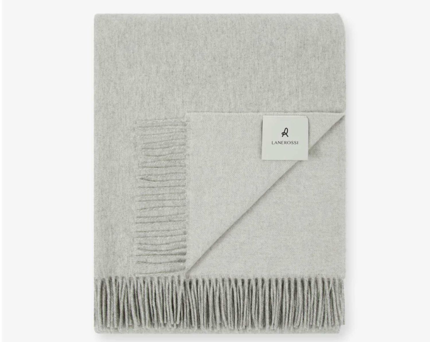 Lanerossi Ulisse Throw in Pure Wool Throw Grigio Chiaro
