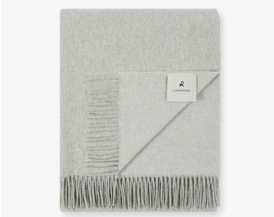 Lanerossi Ulisse Throw in Pure Wool Throw Grigio Chiaro