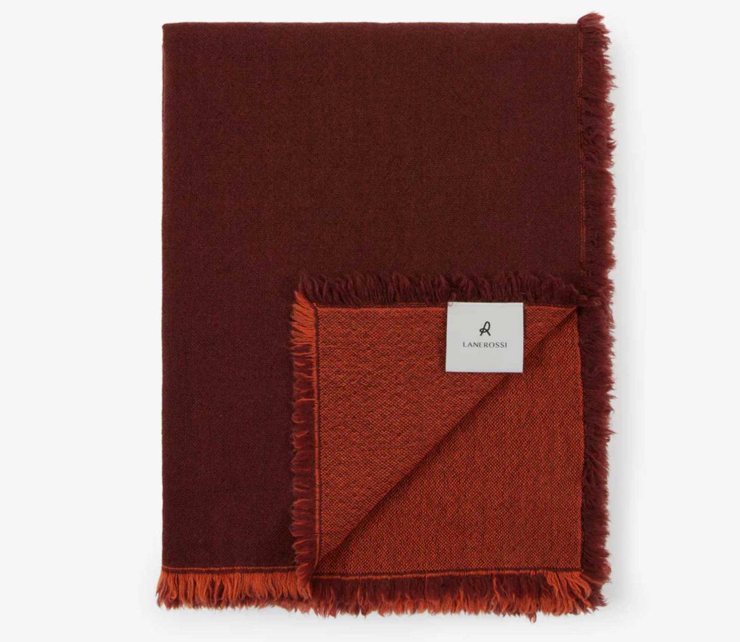 Lanerossi Zebio Throw in Merino Wool Throw Bordeaux