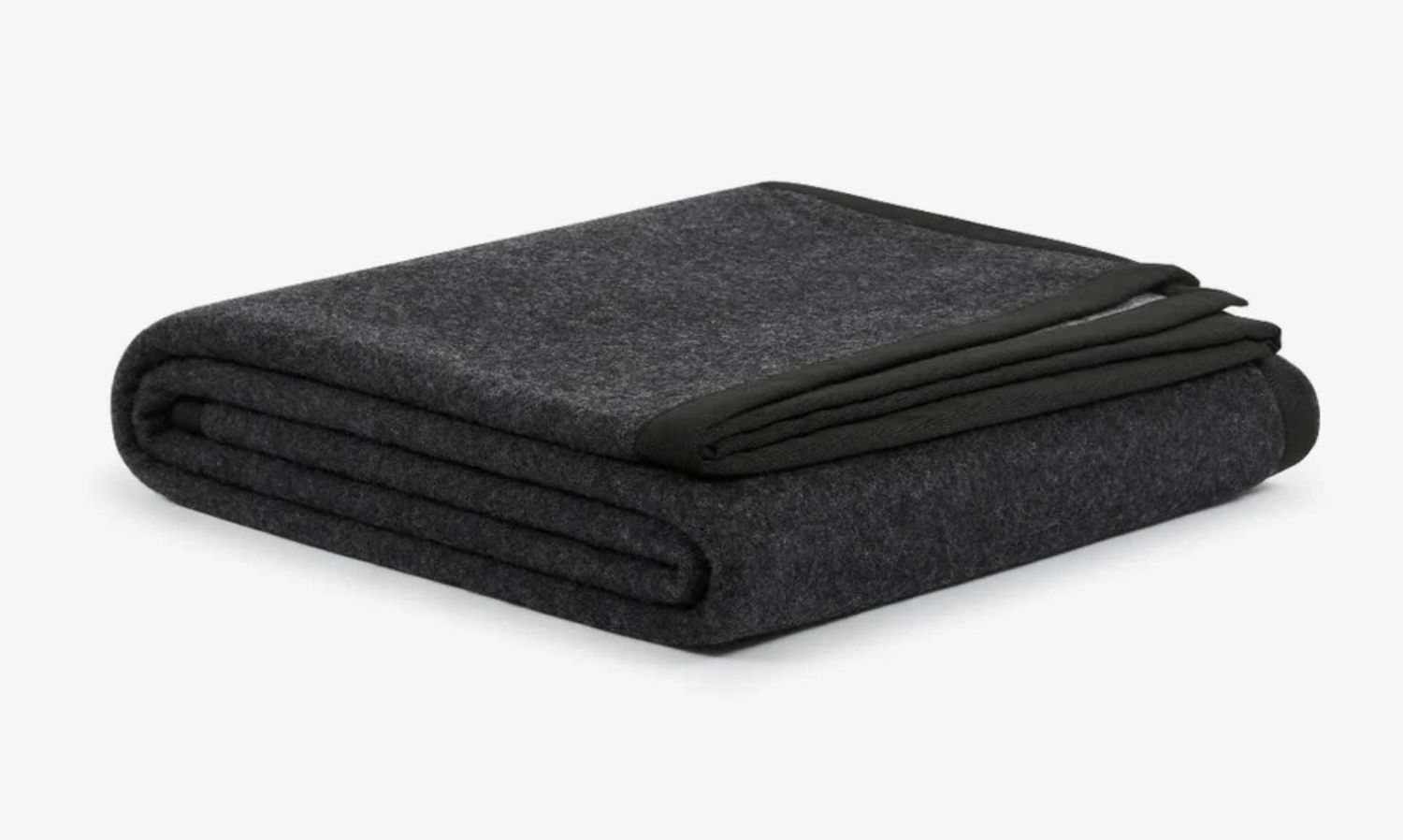 Lanerossi Uruguay Coperta Blanket in Lana GOTS Queen Anthracite