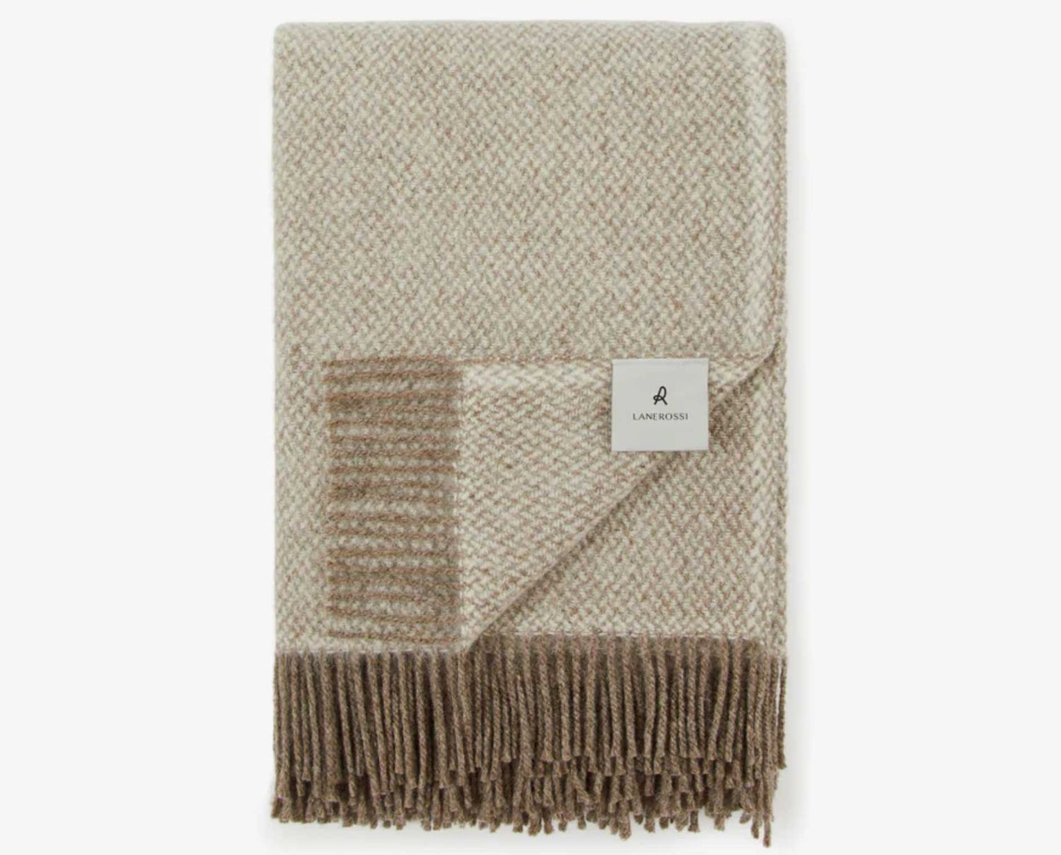 Lanerossi Northland Maxi Throw in Wool Throw Taupe