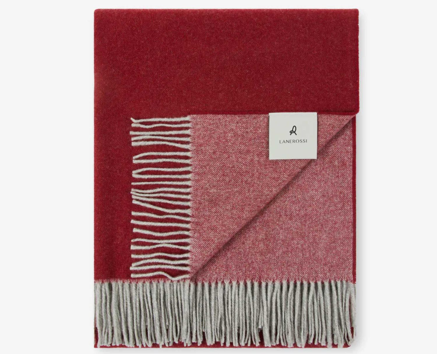 Lanerossi Ulisse Throw in Pure Wool Throw Bordeaux