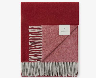 Lanerossi Ulisse Throw in Pure Wool Throw Bordeaux