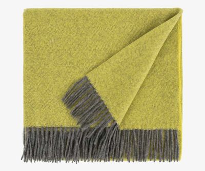 Lanerossi Everest color plaid in puro cashmere Throw Kiwi