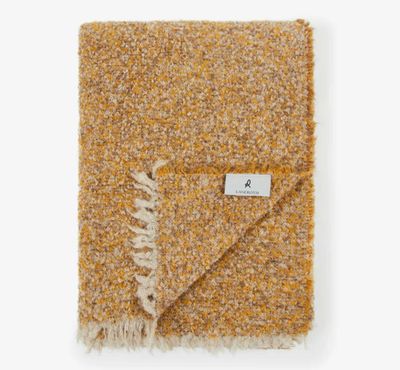 Lanerossi Bogota Throw in Alpaca Blend Throw Brown Orange