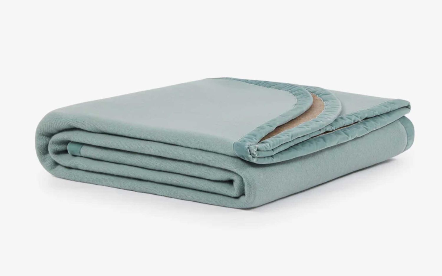 Lanerossi Thermocoperta Color Blanket in Pure Wool Verde Chiaro