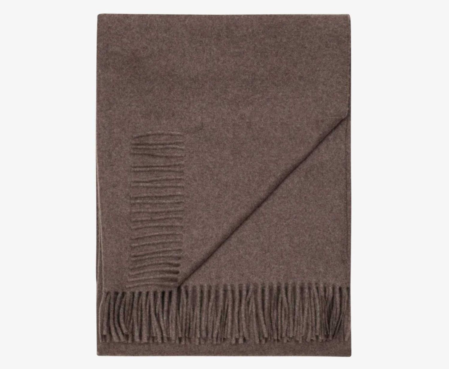 Lanerossi Everest color plaid in puro cashmere Throw Brown