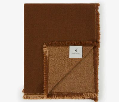 Lanerossi Zebio Throw in Merino Wool Throw Marrone